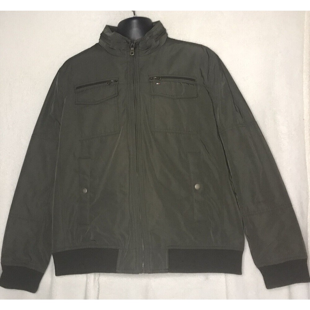 NEW Tommy Hilfiger Men's Size XL Hidden Hooded Performance Bomber Jacket